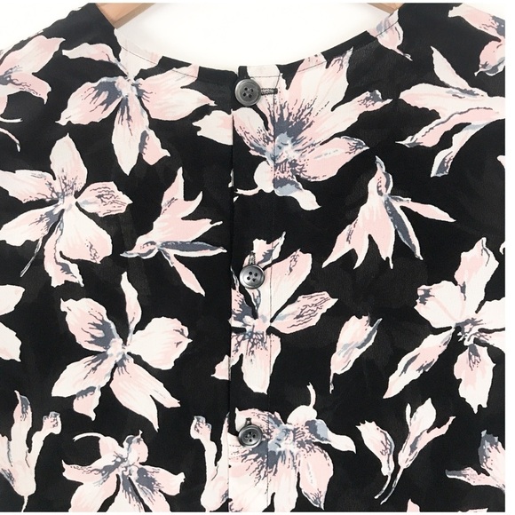 NWT Madewell Silk Button-Back Tie Tee in Winter Orchid Size XS - Picture 8 of 13